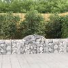vidaXL Paniers à gabions arqués 18 pcs 200x30x60/80 cm Fer galvanisé