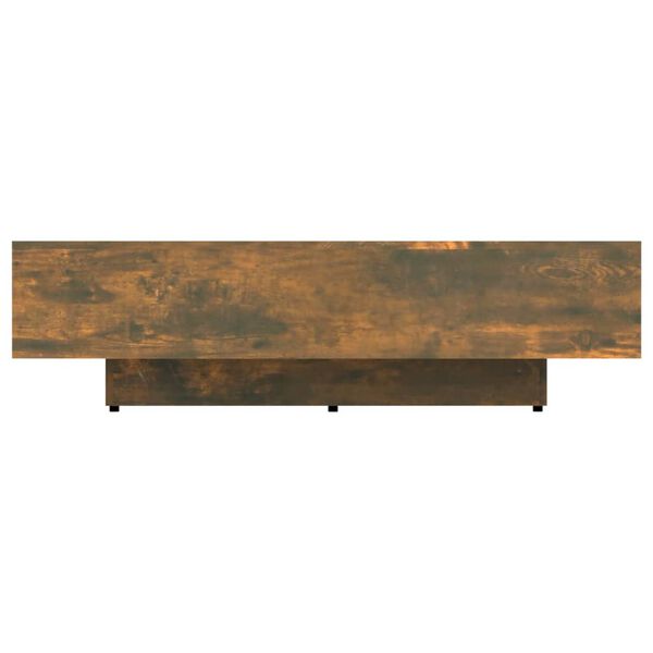 vidaXL Table basse ch&ecirc;ne fum&eacute; 100x49,5x31 cm bois d'ing&eacute;nierie