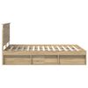 vidaXL Cadre de lit Ch&ecirc;ne Sonoma 135 x 190 cm Bois de pin massif