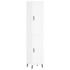 vidaXL Buffet haut Blanc 34,5x34x180 cm Bois d'ing&eacute;nierie