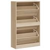 vidaXL Armoire &agrave; chaussures Ch&ecirc;ne sonoma 63x24x103cm Bois d'ing&eacute;nierie