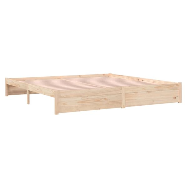 vidaXL Cadre de lit sans matelas bois massif 200x200 cm