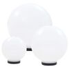 vidaXL Jeu de lampe boule &agrave; LED 3 pcs PMMA sph&eacute;rique 20/30/40 cm
