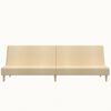 vidaXL Canap&eacute;-lit &agrave; 2 places avec repose-pied Cr&egrave;me Tissu