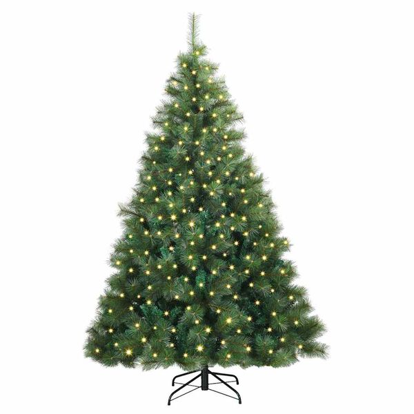 vidaXL Sapin de No&euml;l artificiel avec 300 LED Vert 180 cm PE et PVC