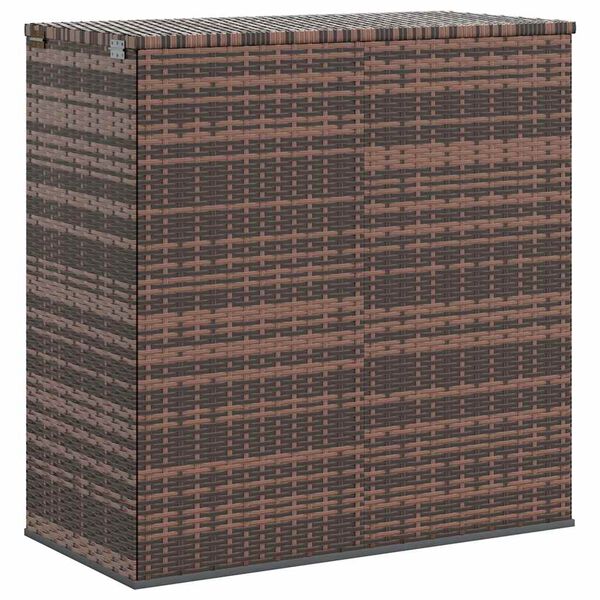 vidaXL Boîte à coussins de jardin Résine tressée 100x49x103,5cm Marron
