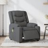 vidaXL Fauteuil inclinable de massage électrique gris foncé tissu