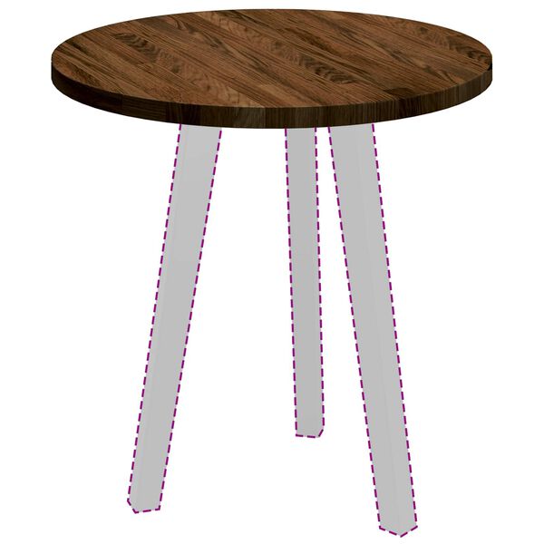 vidaXL Plateau de table Marron Clair &Oslash; 50 x 2,5 cm