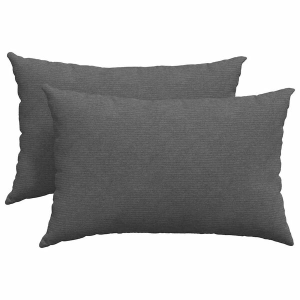 vidaXL Coussins de canapé 2 pcs Gris foncé 60 x 40 cm