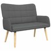 vidaXL Sofa 2 places Gris fonc&eacute; 115 x 61 x 87 cm Tissu