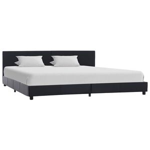 vidaXL Cadre de lit Noir Similicuir 180x200 cm