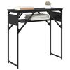 vidaXL TableConsole Ch&ecirc;ne noir 75x30x75cm Bois d'ing&eacute;nierie