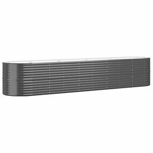 vidaXL Lit sur&eacute;lev&eacute; de jardin Acier galvanis&eacute; Anthracite