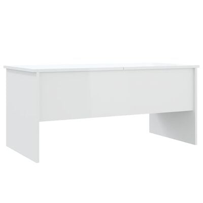 vidaXL Table basse Blanc brillant 102x50,5x46,5 cm Bois d'ingénierie