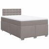 vidaXL Sommier &agrave; lattes de lit avec matelas Taupe 120x200 cm Tissu