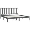 vidaXL Cadre de lit sans matelas bois massif de pin gris 200x200 cm