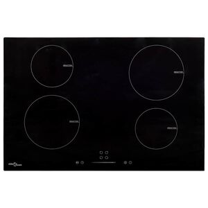 vidaXL Plaque de cuisson &agrave; induction 4 br&ucirc;leurs Verre 77 cm 7000 W