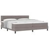 vidaXL Lit &agrave; ressorts avec coussin Taupe 200 x 200 cm tissu
