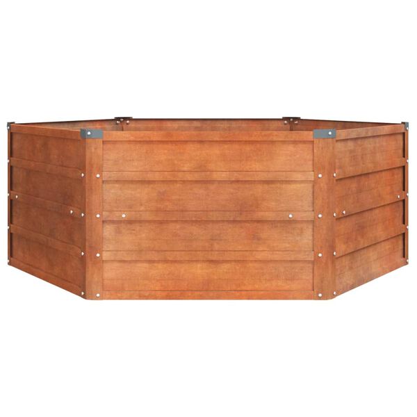 vidaXL Lit surélevé de jardin rouillé 129x129x45 cm acier corten