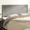 vidaXL T&ecirc;te de lit Gris clair 180x5x118/128 cm Velours