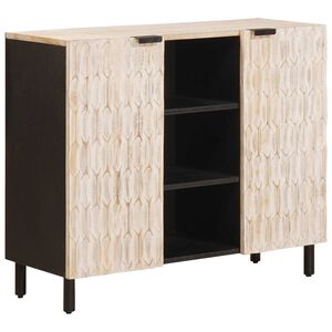 vidaXL Buffet avec &eacute;tag&egrave;re Finition Lavage Blanc 90 x 33 x 75 cm