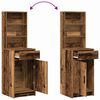 vidaXL Table de Toilette avec tiroir 2 pcs Marron Bois d'ing&eacute;nierie