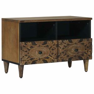 vidaXL Meuble TV Marron 70 x 33 x 46 cm Bois de mangue massif