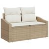 vidaXL Ensemble de canap&eacute; de jardin avec coussin 9 pcs Beige polyrotin