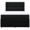 vidaXL Sommier &agrave; lattes de lit avec matelas Noir 140x190 cm Tissu
