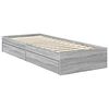 vidaXL Lit de Rangement Gris Sonoma 70 x 190 cm Bois d'ing&eacute;nierie