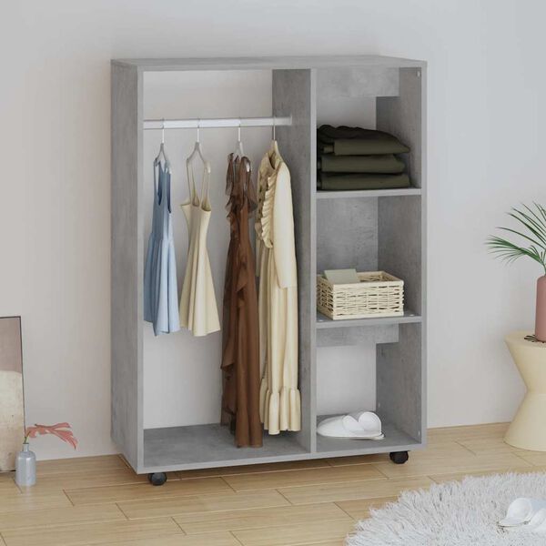 vidaXL Garde-robe Gris béton 80x40x110 cm Bois d’ingénierie