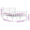 vidaXL Cadre de lit sans matelas blanc bois de pin massif