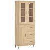 vidaXL Buffet haut Ch&ecirc;ne sonoma 69,5x34x180 cm Bois d'ing&eacute;nierie