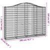 vidaXL Paniers à gabions arqués 4 pcs 200x30x140/160 cm Fer galvanisé