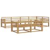 vidaXL Ensemble de canap&eacute;s d'ext&eacute;rieur 8 pc Blanc Bois d'Acacia Massif