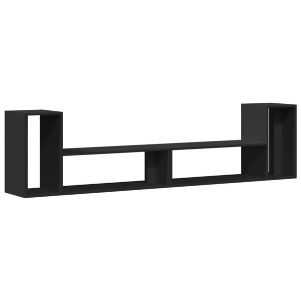 vidaXL Meubles TV 2 pcs noir 100x30x50 cm bois d'ing&eacute;nierie