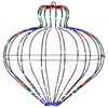 vidaXL Lumi&egrave;re de finial de No&euml;l 192 LED Multicolore Diam. 40 x 40 cm