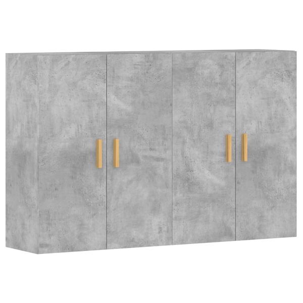 vidaXL Armoires murales 2 pcs gris b&eacute;ton bois d'ing&eacute;nierie