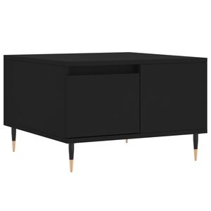 vidaXL Table basse noir 55x55x36,5 cm bois d'ing&eacute;nierie