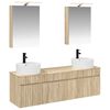 vidaXL Ensemble d'armoire de salle de bain 5 pc Ch&ecirc;ne Sonoma