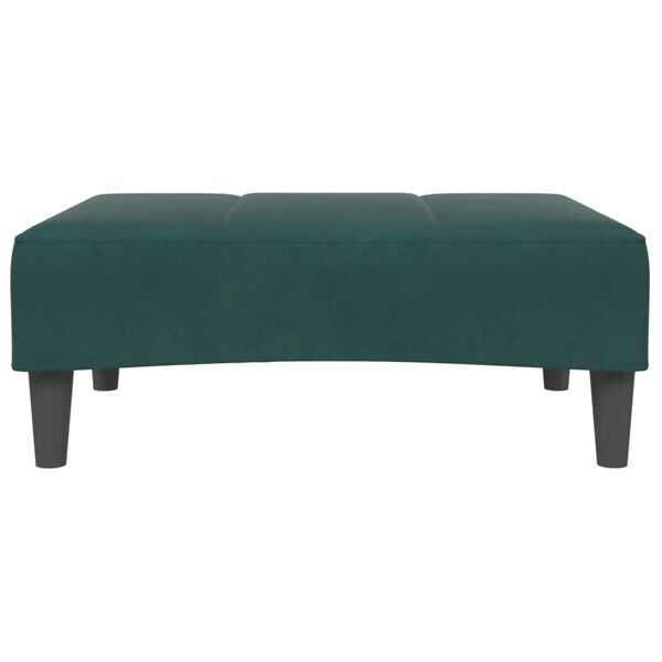 vidaXL Repose-pied vert fonc&eacute; 77x55x31 cm velours