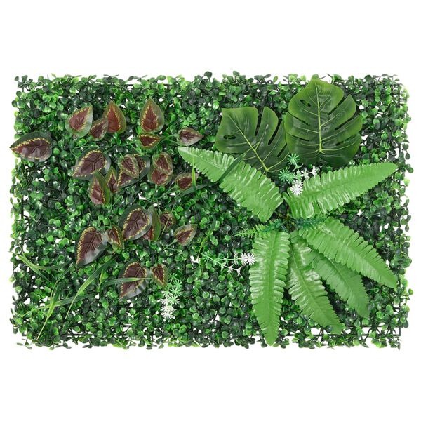  vidaXL Clôture à plantes artificielles 6 pcs vert 40x60 cm