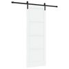 vidaXL Porte coulissante 78 x 211 cm Bois d'ing&eacute;nierie Blanc et noir