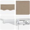 vidaXL Auvent Rétractable Beige 350 x 250 cm Polyester et Aluminium
