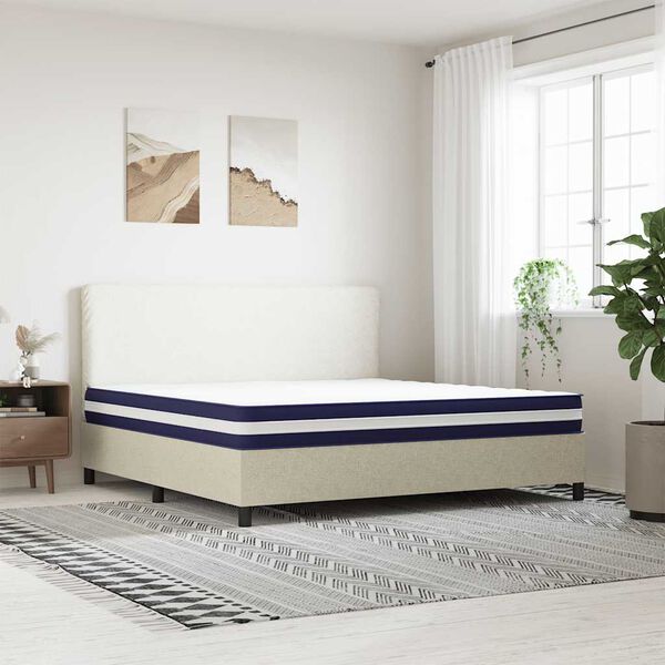 vidaXL Matelas &agrave; ressorts ensach&eacute;s duret&eacute; moyenne 200x200 cm