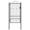 vidaXL Porte de Cl&ocirc;ture ASTEN 100 x 175 cm m&eacute;tal Noir Verrouillable