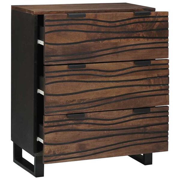 vidaXL Buffet Marron 60 x 33.5 x 75 cm Bois de manguier massif