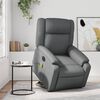 vidaXL Fauteuil inclinable électrique gris similicuir