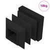 vidaXL Capuchons d'extr&eacute;mit&eacute; 10909 pc Noir 15 x 15 x 15 mm PP