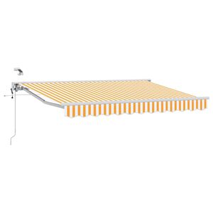 vidaXL Auvent r&eacute;tractable &eacute;lectrique Jaune et blanc 2,5 x 2 m